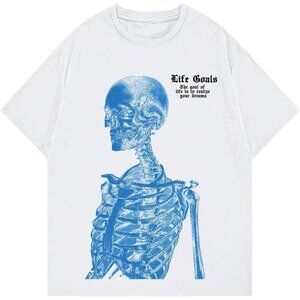🆕Brand New - Men's White and Blue Graphic T Shirts